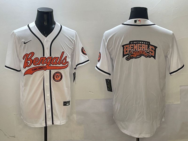 Men Cincinnati Bengals Blank White Joint Name 2025 Nike Limited NFL Jersey style 6->cincinnati bengals->NFL Jersey